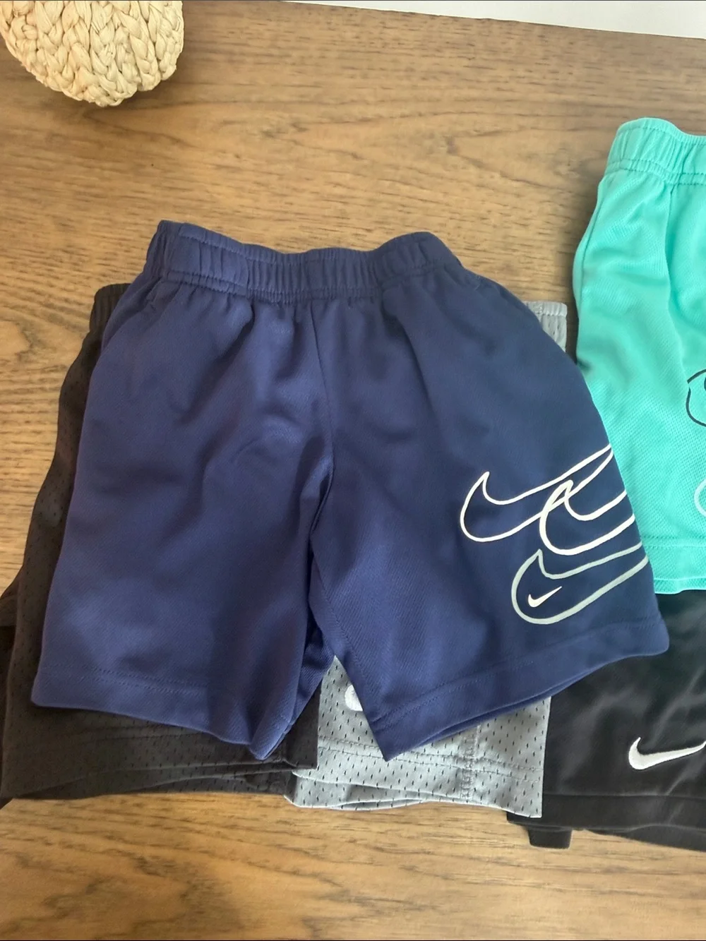 Nike Kids Athletic Shorts Set - Black, Navy, Teal, Gray